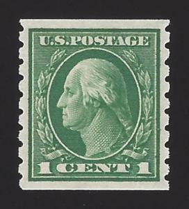 US #412 1912 Green Perf 8.5 Vert Wmk 190 MNH VF SCV $55