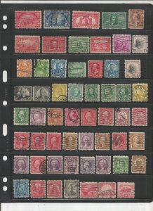 US COLLECTION ON STOCKSHEET, 1800'S TO EARLY 1900'S