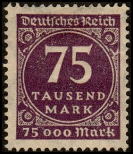 Germany 240 - Mint-H - 75,000m Numeral (1923)