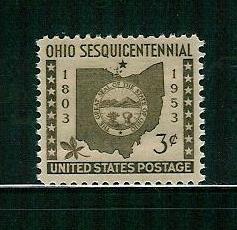 #1018 Ohio Statehood~150th Anniv. CV$.20