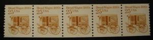 Scott 2136, 25 cent Bread Wagon, PNC5 #1, MNH Transportation Coil Beauty