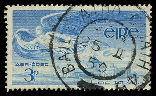 IRELAND Sc C2 VF/USED - 1948 3p Angel Over Lough Derg - Sound-No Faults