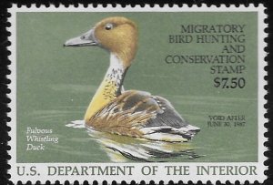 US RW 53    1986  $ 7.59  Federal Duck Stamp FVF  Mint NH