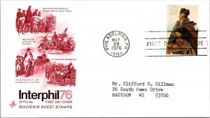 FDC 1976 SC #1688 Artcraft Cachet - Philadelphia, PA - Single - J1312