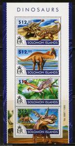 SOLOMON ISLANDS 2015 DINOSAURS SHEET   MINT NH