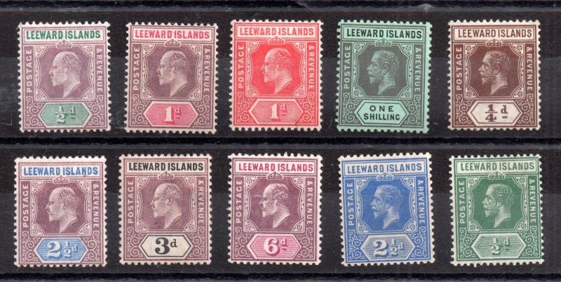 Leeward Islands KEVII-KGV mint LHM collection WS9196