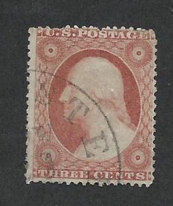 26  Used, 3c. Washington, SCV $9