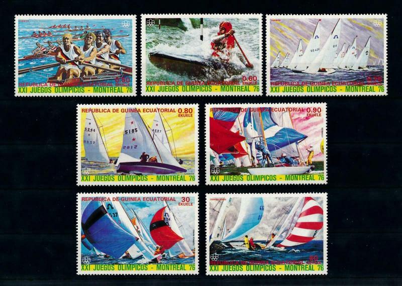 [100021] Equatorial Guinea 1976 Olympic Games Montreal Rowing Sailing  MNH
