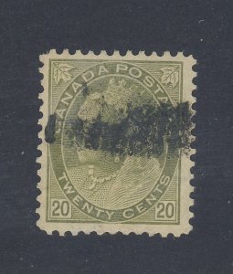 Canada Victoria Numeral Stamp #84-20c Used F/VF Guide Value = $120.00