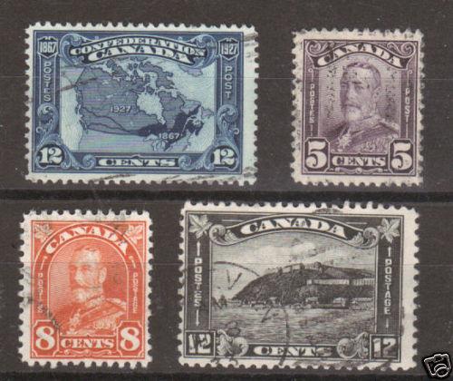 Canada Sc 145/174 used 1927-1931 issues, 4 diff. F-VF 