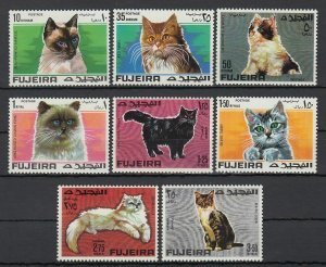 Fujeira 1967 DOMESTIC CATS set (8v) Perforated Mint (NH)