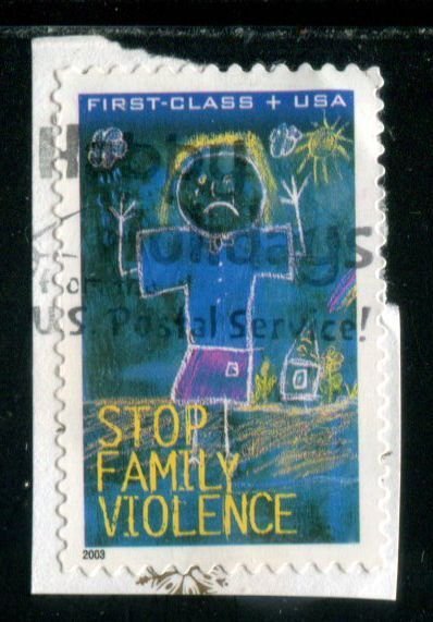 B3 US (37+8c) Domestic Violence SA, used on paper | United States, Semi ...