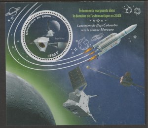 BEPICOLOMBO SPACE MISSION   perf deluxe sheet with one CIRCULAR VALUE mnh
