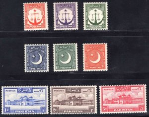 MOMEN: PAKISTAN SG #24a-26a,27-29,38a-40a 1954 MINT OG H £94 LOT #66244