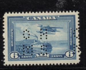 Canada USC#OC6 1938 6c airmail perforated OHMS stamp mint