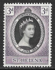 ST HELENA 1953 QE2 Coronation Issue Sc 139 MLH