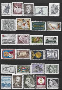 AUSTRIA STOCKSHEET WITH 26 1966-7 STAMPS MNH