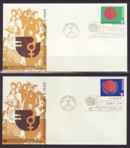 UN New York 258-259 Women's Year Geneva S/2 U/A FDC