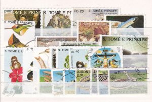 SA22j Sao Tome and Principe selection of used stamps