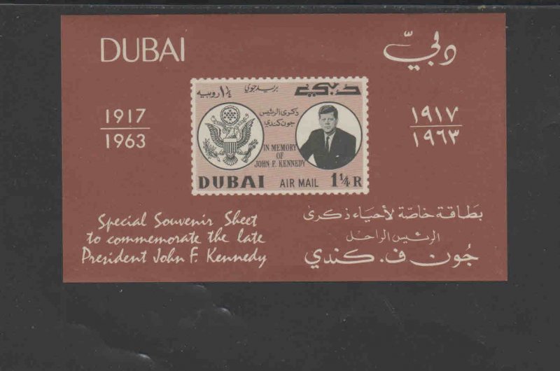 DUBAI  #C27a  1964  JFK MINT  VF NH  O.G  S/S