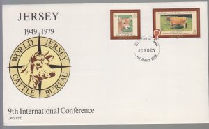 Jersey 1979,  Cattle Conference , set of 2 on FDC