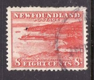 Newfoundland- Sc#259-used 8c Paper Mill-id5-1941-44-