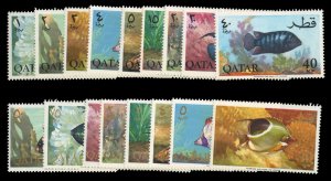 Qatar 69-85, $227, 1965 Fish, never hinged, usual gum skips
