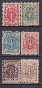 Poland 1920-2 Sc 149-52C Stamp MH