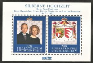 LIECHTENSTEIN Sc# 985 MNH FVF Souvenir Sheet Royalty