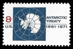 PCBstamps   US #1431 8c Antarctic Treaty, MNH, (12)