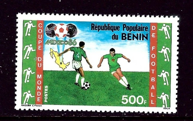 Benin 619 MNH 1986 Soccer    (ap4341)