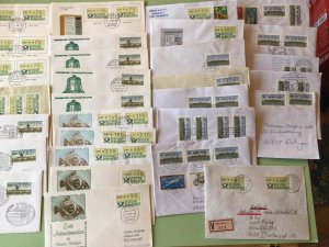 Germany A. T. M. Postage Labels 28 Stamps Covers Ref A1186