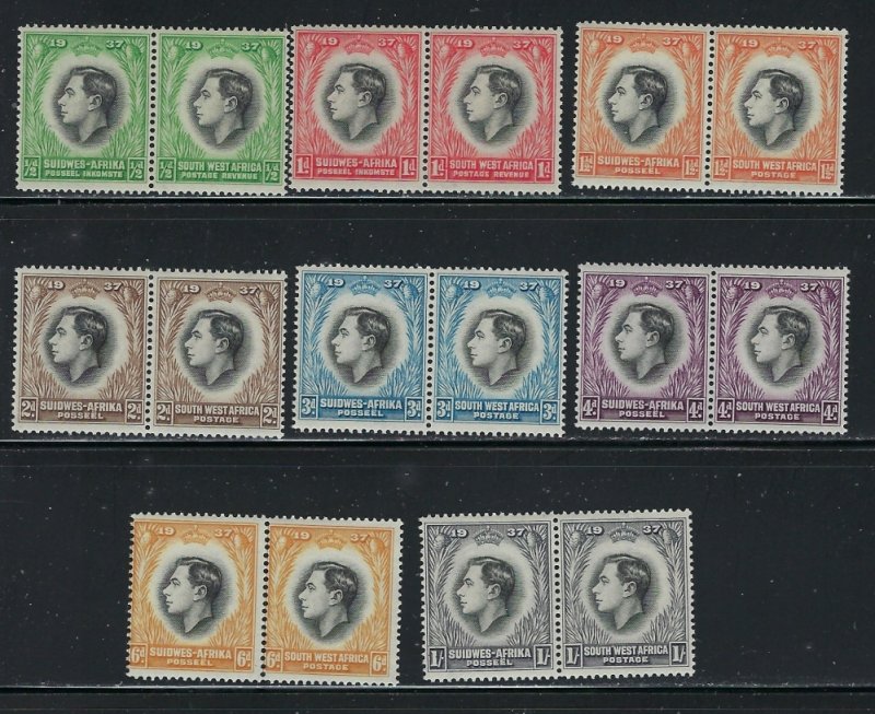 Southwest Africa 125-32 MNH 1937 KGVI Coronation