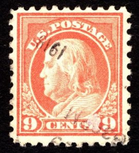 1914, US 9c, Franklin, Used, Sc 432