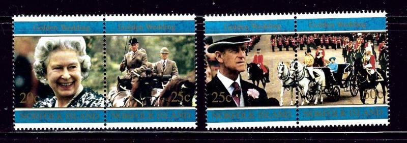 Norfolk Is 628a-30a MNH 1997 QEII Golden Wedding Anniversary