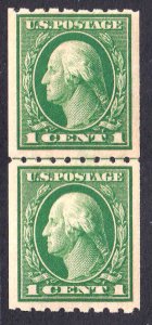 USA 410 LINE PAIR OG NH VF $65 BEAUTIFUL GUM