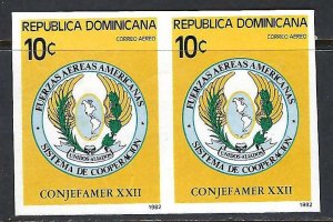 Dominican Republic C358 MNH PAIR  IMPERF [D2]-3