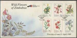 Zimbabwe, Flowers, First Day Cover