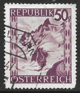 Austria 487: 50g Silvretta mountain range (Vorarlberg), used, F-VF