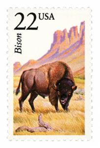 1987 22c Bison, North American Wildlife Scott 2320 Mint F/VF NH