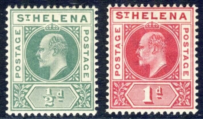 ST HELENA 1902, SC #48-49, VF MHR Complete Set of 1902 scv$15.00  *Bay Stamps* 