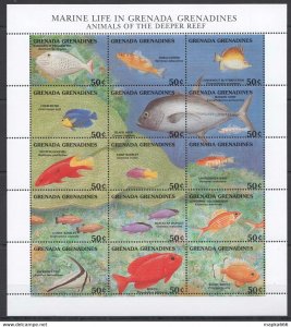 Grenada Grenadines Fauna Fish & Marine Life Animals Deeper Reef Sh ** Nw0599