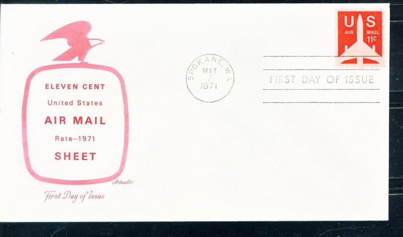 US Sc# C78 FDC Jet Airplane Red Artmaster