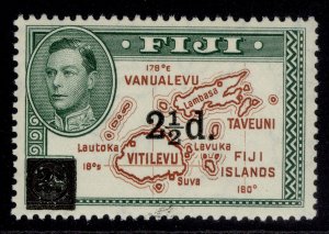 FIJI GVI SG267, 2½d on 2d brown & green, NH MINT.