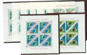 Maldive Islands #109-116 Mint (NH) Single (Complete Set)