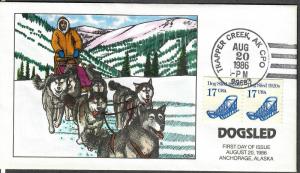 US Collins FDC SC#2135 Dogsled