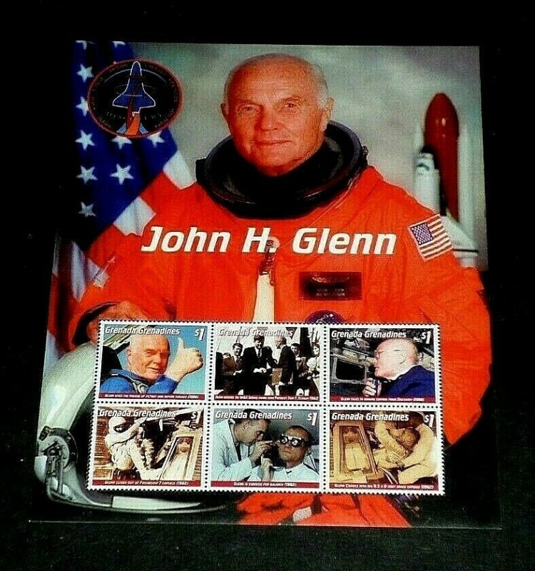 TOPICAL, SPACE, GRENADA, JOHN GLENN, SHEET/6, LOT #18, MNH, LQQK