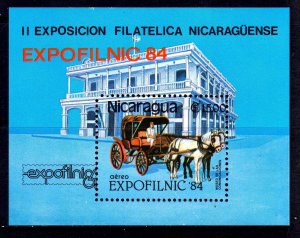 Nicaragua 1984 Communications Museum - Horses Mint MNH Miniature Sheet SC C1047