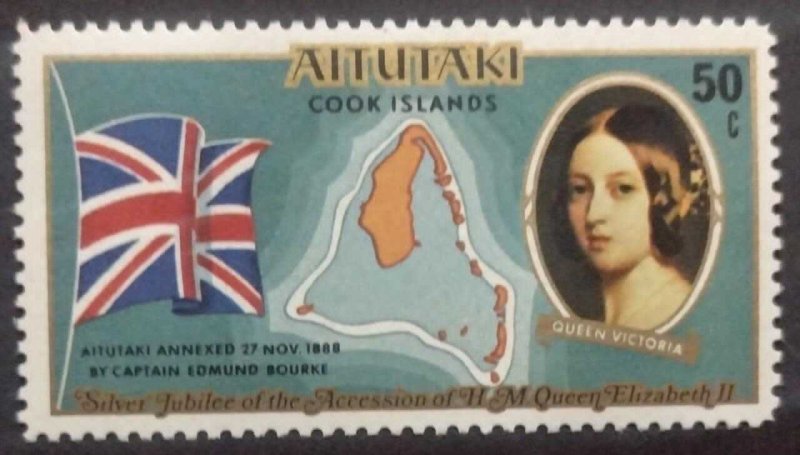 SB) 1977 AITUTAKI,  QUEEN VICTORIA, REIGN OF QUEEN ELIZABETH II, MNH