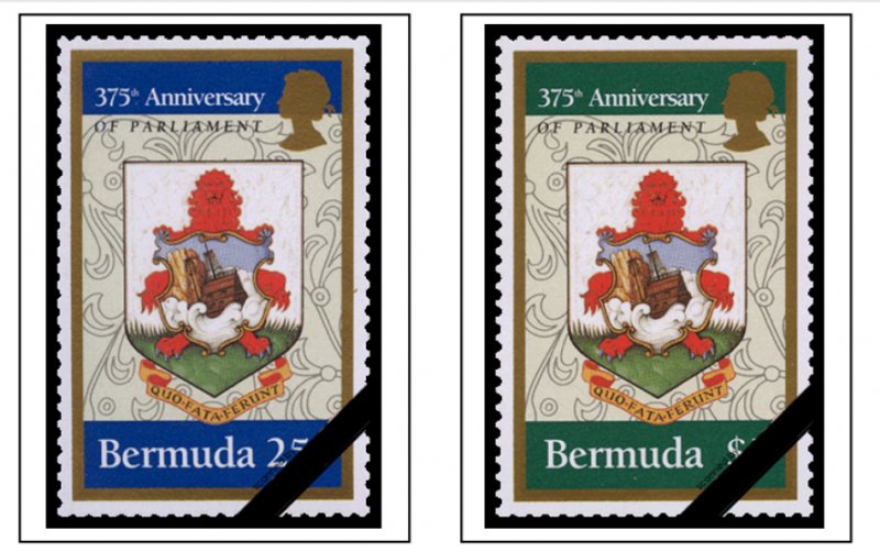 COLOR PRINTED BERMUDA 1865-1999 STAMP ALBUM PAGES (86 illustrated pages)